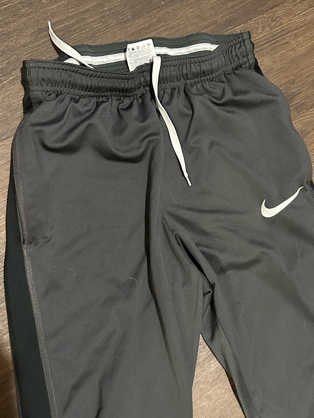 Nike mens grey and black Joggers with White Drawstring & Swoosh